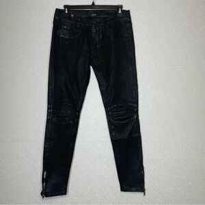 Notify Leather Zip Moto Skinny Pants 29